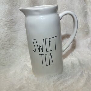 Rae Dunn SWEET TEA Pitcher Artisan Collection - Magenta Large Ceramic Decor Vase